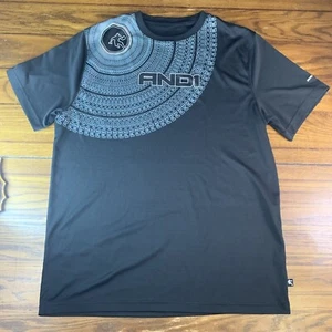 Camisa AND1 Para Hombre L Grande Negra Manga Corta Baloncesto Deja de Sudarme - Imagen 1 de 8