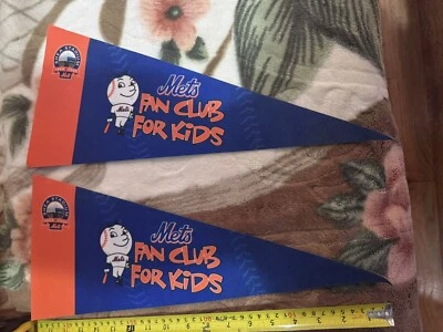 New York Mets Souvenir Mini Pennant ~ Shea Stadium 1964/2008 FAN CLUB FOR KIDS - Image 1 of 4