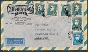 Cubierta de correo aéreo Brasil Porto Alegre Frankfurt Alemania 1959 América Latina franqueo - Imagen 1 de 2