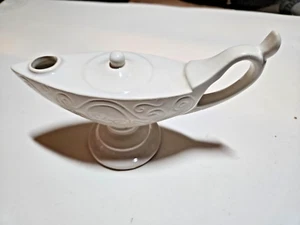 Wayside 1967 Candle Holder Pottery Genie Lamp with Swirling Pattern Vintage 5X2 - Picture 1 of 8