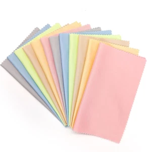 Assorted Colors Microfiber Cleaning Cloths - 6" X 7" Microfiber Glasses Cloth - - Picture 1 of 12