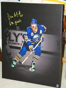 DAVE ANDREYCHUK SIGNED INSCRIBED 640 GOALS 16X20 CANVAS BUFFALO SABRES - Picture 1 of 3