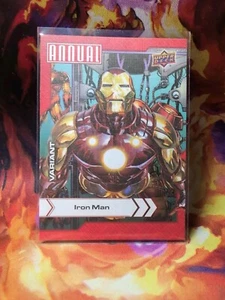 Variante de lona anual Marvel Upper Deck 2022-23 Iron Man #42 nuevo casi nuevo raro difícil de encontrar - Imagen 1 de 2