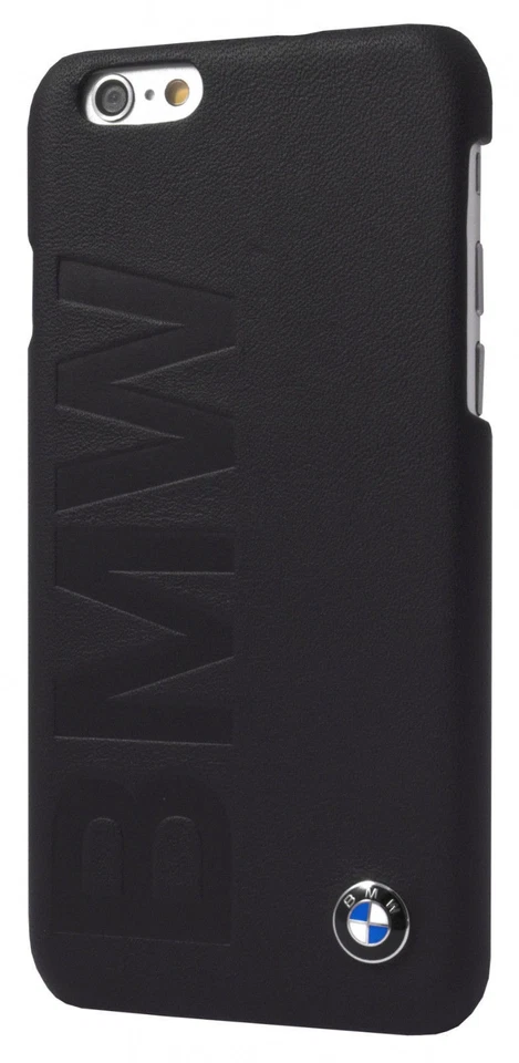 BMW Official iPhone 6 6S Debossed Logo Signature Collection Black Leather Case - Image 1 of 1