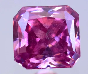 Lab-Grown 0.90 Ct Pink CVD Diamond 5.8 x 5.4 mm Asscher, Clarity VS1 - Certified - Picture 1 of 8