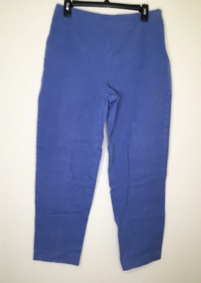 Pantalones de mezclilla para mujer Ellen Tracy talla 12 púrpura cónicos elásticos delanteros planos Foto 1 de 4