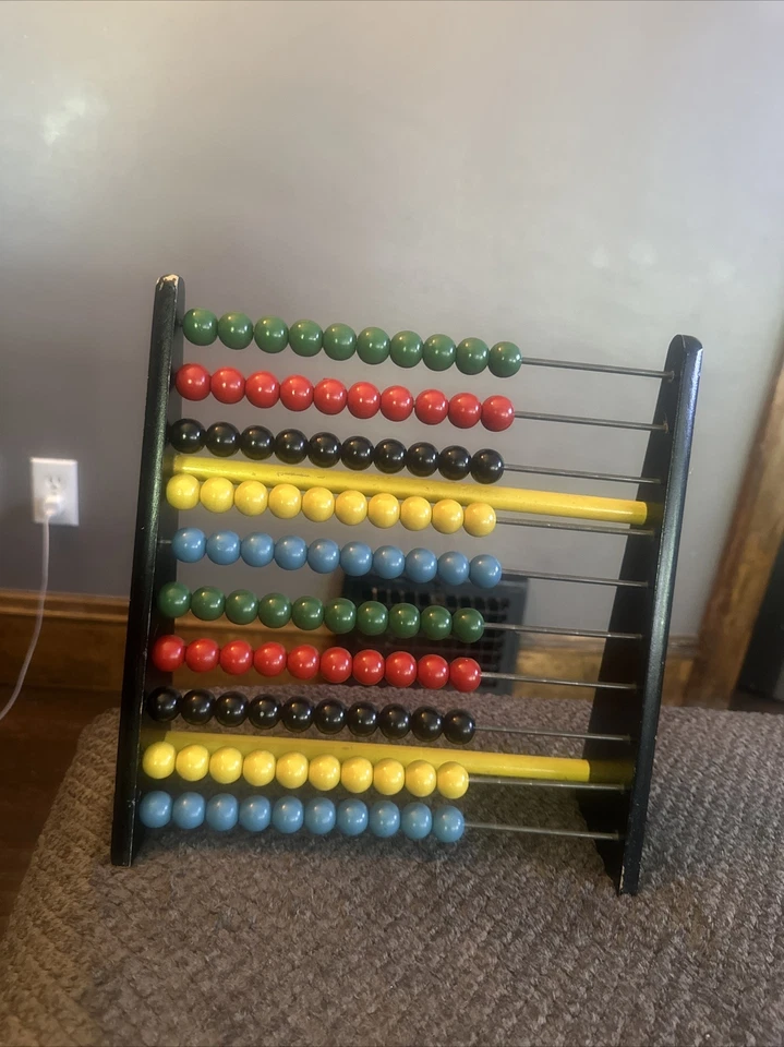 Escultura abstracta colorida de la década de 1950 BRIO ABACUS LEKSAK FRÅN BRIO, HÅLLBAR SOM TIO Foto 1 de 4