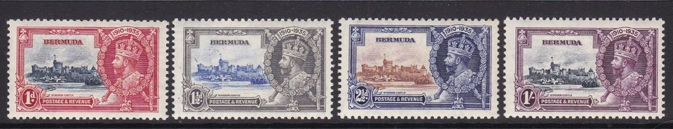 Bermuda - SG 94/7 - l/m - 1935 - 1d  - 1s Silver Jubilee - Image 1 of 1