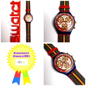 Swatch Chrono Nuovo Orologio da polso The Top Brass SCN116 1995 Vintage Anni 90 - Imagen 1 de 8