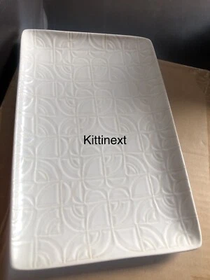 Next Geo Small Porcelain Serving Platter Dining  dessert tray Cupcake Stand Home - Image 1 of 2