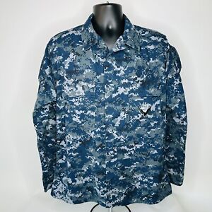 US Navy - Blue Digital Camo Working Blouse Coat 8405-01-540-2436 - MEDIUM LONG
