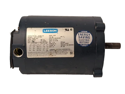 Leeson C4T17NC46A General Purpose Motor 1/2HP 3Ph 60Hz 1725 RPM 208-230/460V - Image 1 of 4