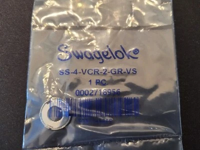 20 Pack - Swagelok 316L Stainless Steel VCR 1/4 in. Gasket SS-4-VCR-2-GR-VS - Image 1 of 4