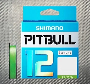 SHIMANO PITBULL X12 Braided Line 0.6/0.8/1.0/1.2/1.5/2.0 PE 200m Lime Green LB - Picture 1 of 1