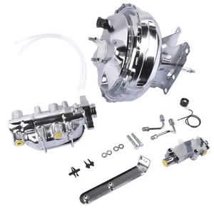 For 1973-1993 Chevy GMC Truck 11" Chrome Single Booster & Master Disc/Drum Kit - Bild 1 von 12