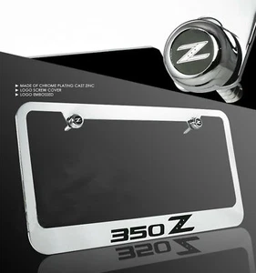 Nuevo marco de matrícula de zinc fundido Nissan 350Z cromado delantero trasero - Imagen 1 de 2