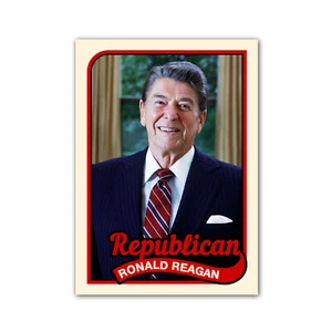 Tarjeta de béisbol presidencial estilo 1989 personalizada novedad republicana Ronald Reagan MAGA - Imagen 1 de 3