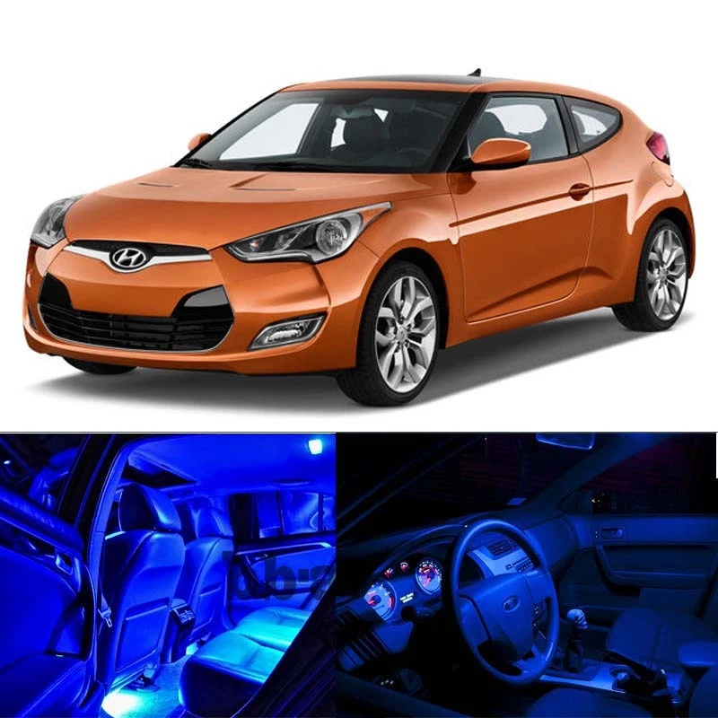 For 12-Up Hyundai Veloster Interior Blue Light LED Bulb Package Xenon Kit 7pcs - Image 1 of 1