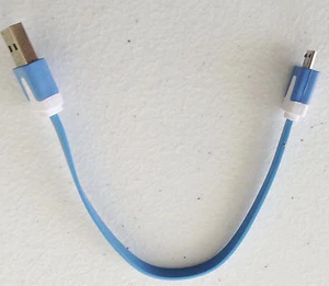 NTJ SHORT 8" flat noodle MICRO USB data Charger Cable for Samung GALAXY S4 s6 s7 - Picture 1 of 19