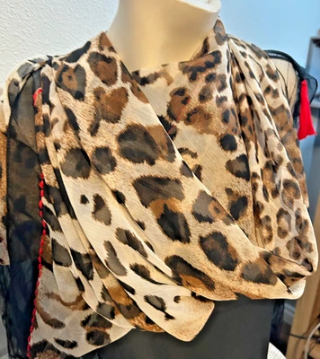 Новый винтажный квадратный анималистический принт 47 x 48 дюймов — полиэстер — VS-57 - Изображение 1 из 4