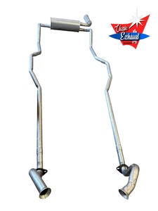 1968-1969 CADILLAC ELDORADO EXHAUST SYSTEM, ALUMINIZED WITH RESONATOR - Bild 1 von 3