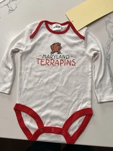 Ropa inferior a presión para bebé marca Trustex Maryland Terrapins 12 meses nueva con etiquetas - Imagen 1 de 1