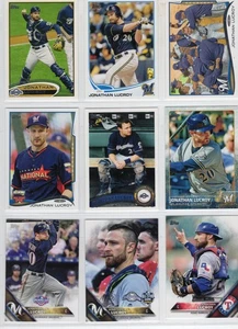 Jonathan Lucroy 10 Card Topps Run 2011 -2017 Brewers Rangers 16' ODay - Foto 1 di 4