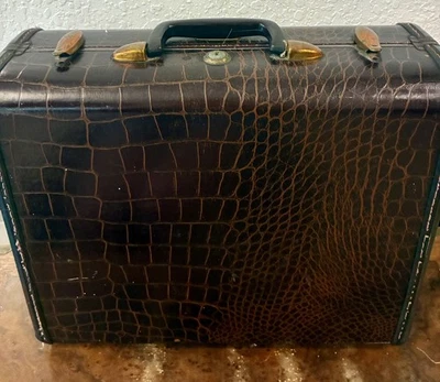 Maleta Equipaje Samsonite 4116, Imitación Caimán Shwayder 15"x10"x7" De Colección Foto 1 de 4