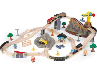 BRAND NEW SEALED KidKraft Bucket Top Mountain 61 Piece Magnetic Train Set - Image 1 of 4