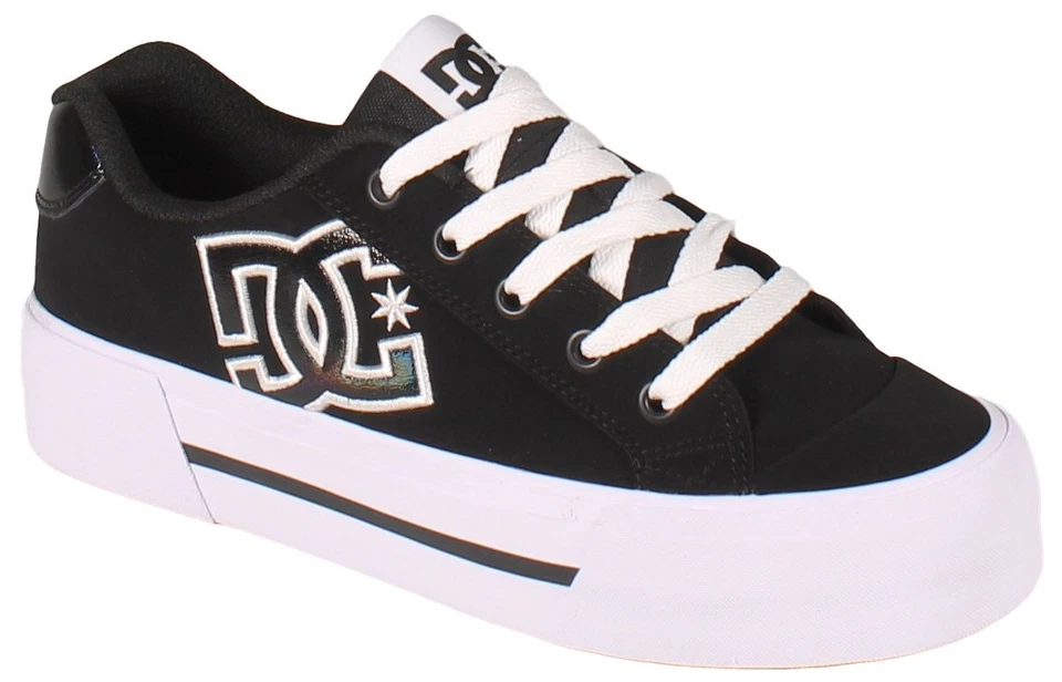 DC Women's Chelsea Platform Shoe - Black / White - New - Image 1 of 1
