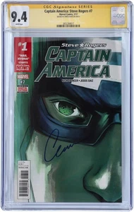 Cómic autografiado por Chris Evans Capitán América: Steve Rogers #7 - CGC 9.4 - Imagen 1 de 1