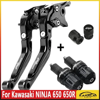 For Kawasaki NINJA 650 650R CNC Brake Clutch Levers Handle Grips End Set New Foto 1 de 4