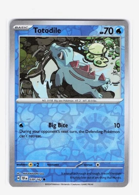 Totodile (Reverse Holo) SV05: Temporal Forces 039/162 NM - Image 1 of 2