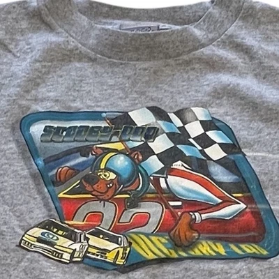 Vtg Y2K Cartoon Network Scooby Doo NASCAR Wacky Racing 2001 Boys T Shirt Large 7 - Image 1 of 4