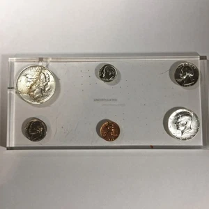 US 90% Silver Coins $1.85 Face in Resin Paper Weight, Peace Dollar and others - Picture 1 of 15