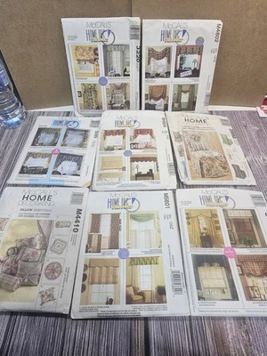 LOTE DE 8 PATRONES DE DECORACIÓN DEL HOGAR MCCALLS CORTINAS/CENEFA/CUBIERTA DE SILLA/ALMOHADA Foto 1 de 4