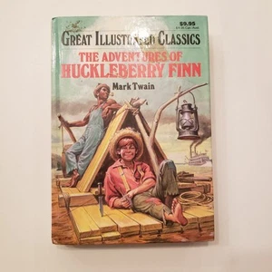 The Adventures of Huckleberry Finn Great Illustrated Classics HC Vtg Kids Book - Picture 1 of 7