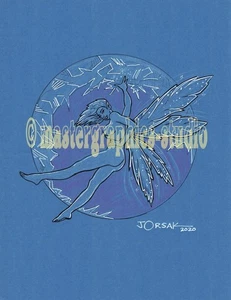 Sexy FROST FAERIE color original fantasy pin-up art by JOE ORSAK - Picture 1 of 1