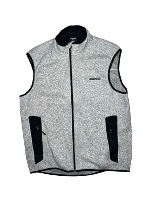 Chaleco polar Solaris para hombre grande gris negro cremallera completa 2 bolsillos con cremallera cuello falso 35 Foto 1 de 4