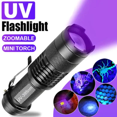UV Ultra Violet LED Taschenlampe Schwarzlicht Licht 395nM LED Leuchte Torch DHL