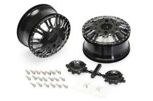 CKD0601 KG1 KD004 CNC Aluminum FRONT Dually Wheel (BLACK Anodize, 2 pcs) - Picture 1 of 1