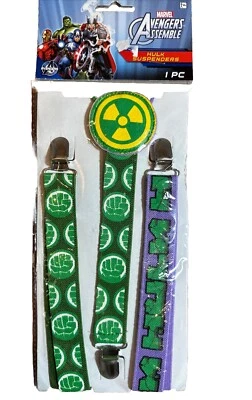 Marvel Avengers Hulk Suspenders Adult Novelty Cosplay Costume Dress Up Foto 1 de 3