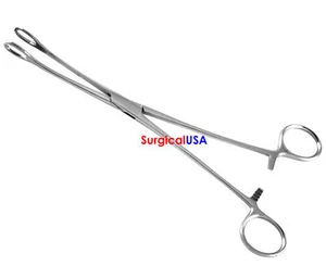 Schwamm Pinzette 9,5" gebogen gezahnt ovale Form Backen chirurgische Instrumente - Bild 1 von 3
