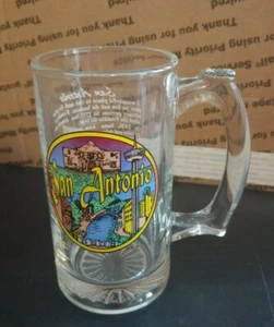 5 1\2 Inch Glass San Antonio Stein - Picture 1 of 5