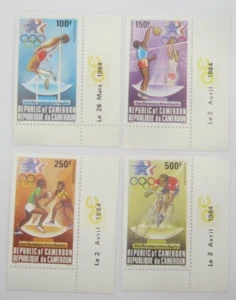 BRIEFMARKEN LUFTPOST KAMERUN NR. 323 - 326 + CD - OLYMPISCHE SPIELE LOS ANGELES - Bild 1 von 2