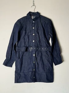 Free People Esme Denim Mini Dress Size XS Blue Long Sleeve - Picture 1 of 9