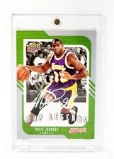 SILVER SCRIPT AUTO PARALLEL 2008-09 Upper Deck MVP #250 Magic Johnson LA LAKERS 