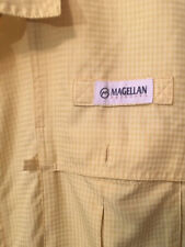 Magellan Outdoor Men’s Sz XL Vented Shirt Wick Fish Gear Angler Fit Yellow