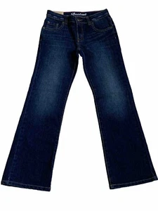 NWT Crazy 8 Jeans Girl's Size 8 Dark Blue Denim Bootcut Jeans~Adjustable Waist - Picture 1 of 5