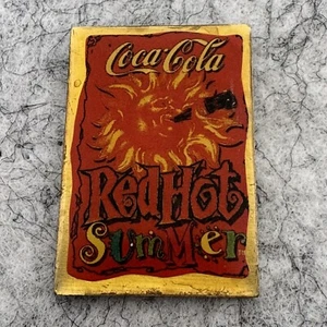 Vintage Coca-Cola Coke Red Hot Olympic Summer Atlanta Lapel Pin Eden Arts - Picture 1 of 3